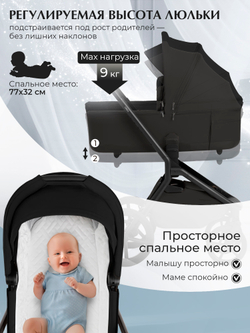 Sweet Baby Коляска 2 в 1 SBL Orso Black