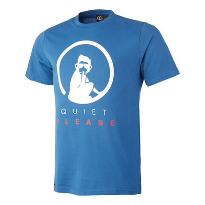 Мужское теннисное поло Quiet Please Baseline Logo T-Shirt Men - Blue