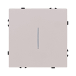 Выключатель 1-клавишный 10А/250В с LED подсветкой, кашемир матовый Kollinger Eclipse EC-007CM