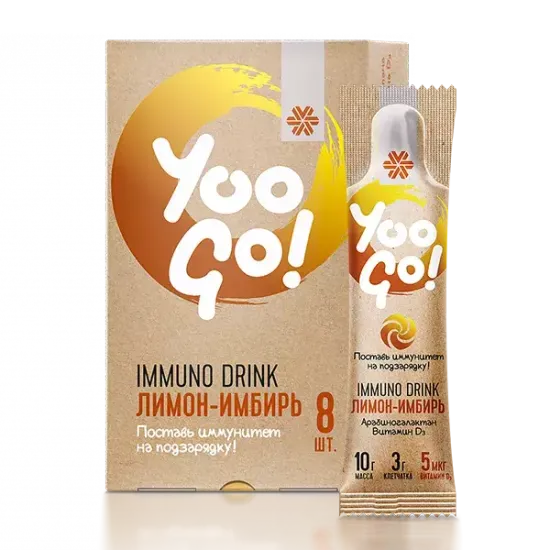 Напиток Immuno Drink (Защита иммунитета) «Лимон-имбирь» Yoo Gо