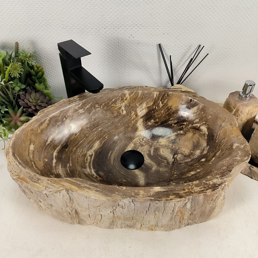 Раковина из окаменелого дерева OD-64508 58*39*16 0176