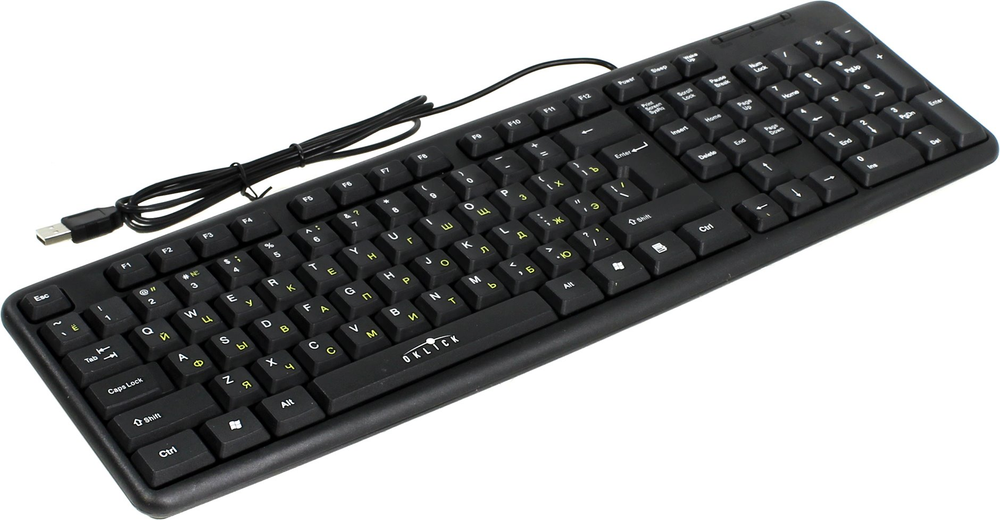 Клавиатура Оклик 130M черный USB (337077)
