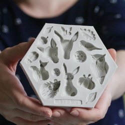 Молд силиконовый для творчества "Лесные звери" / игрушки для кукол, фигурки животных