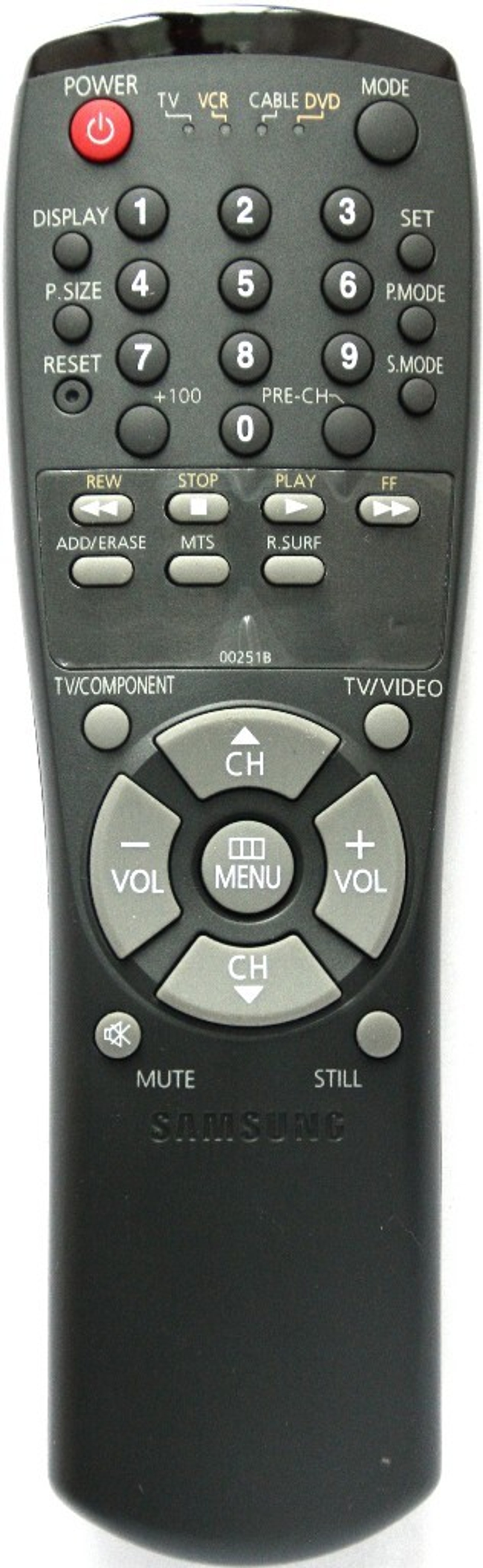 Пульт ДУ для SAMSUNG 00251B TV/VCR/DVD