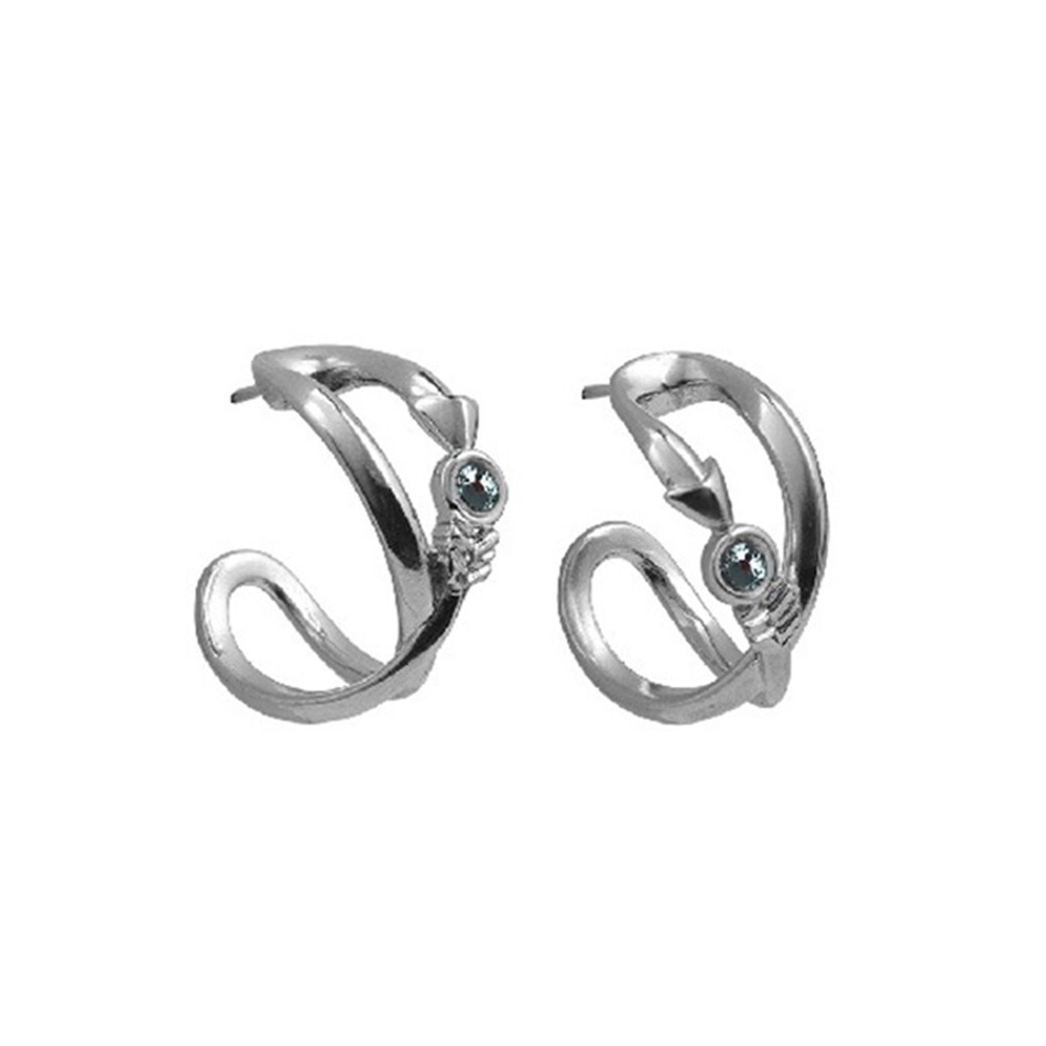 Серьги Ciclon с муранским стеклом и серебряным покрытием Infinito A213604-07