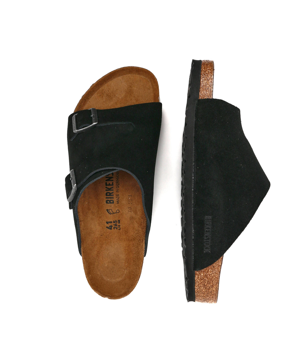 Шлепанцы кожаные zürich vl Birkenstock - черный(1025045)