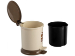 Ведро 7л с педалью (бежевый)