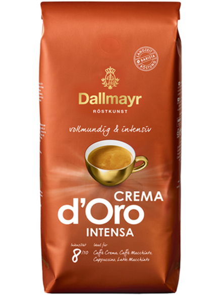Кофе в зернах Dallmayr Crema d'Oro INTENSA, 1000 г, полный и интенсивный, Арабика и Канефора