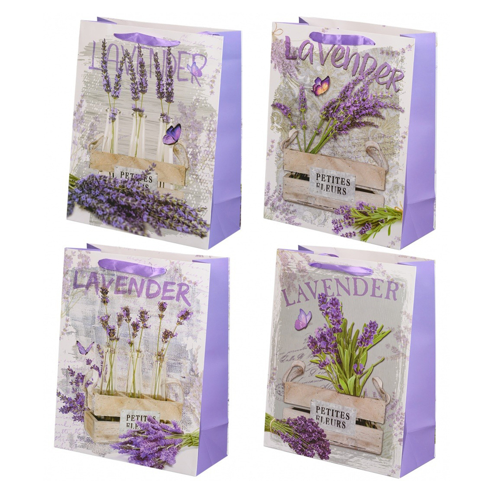 Подарочный пакет Basir, серия "Лаванда", 26*32*11,5 см, ассорти