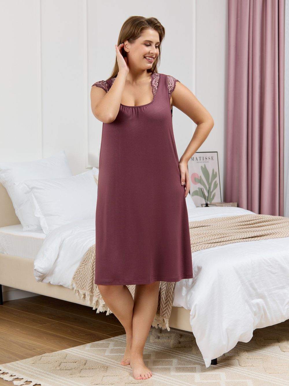 Ночная сорочка Ависта Виотекс БАКЛАЖАНОВЫЙ