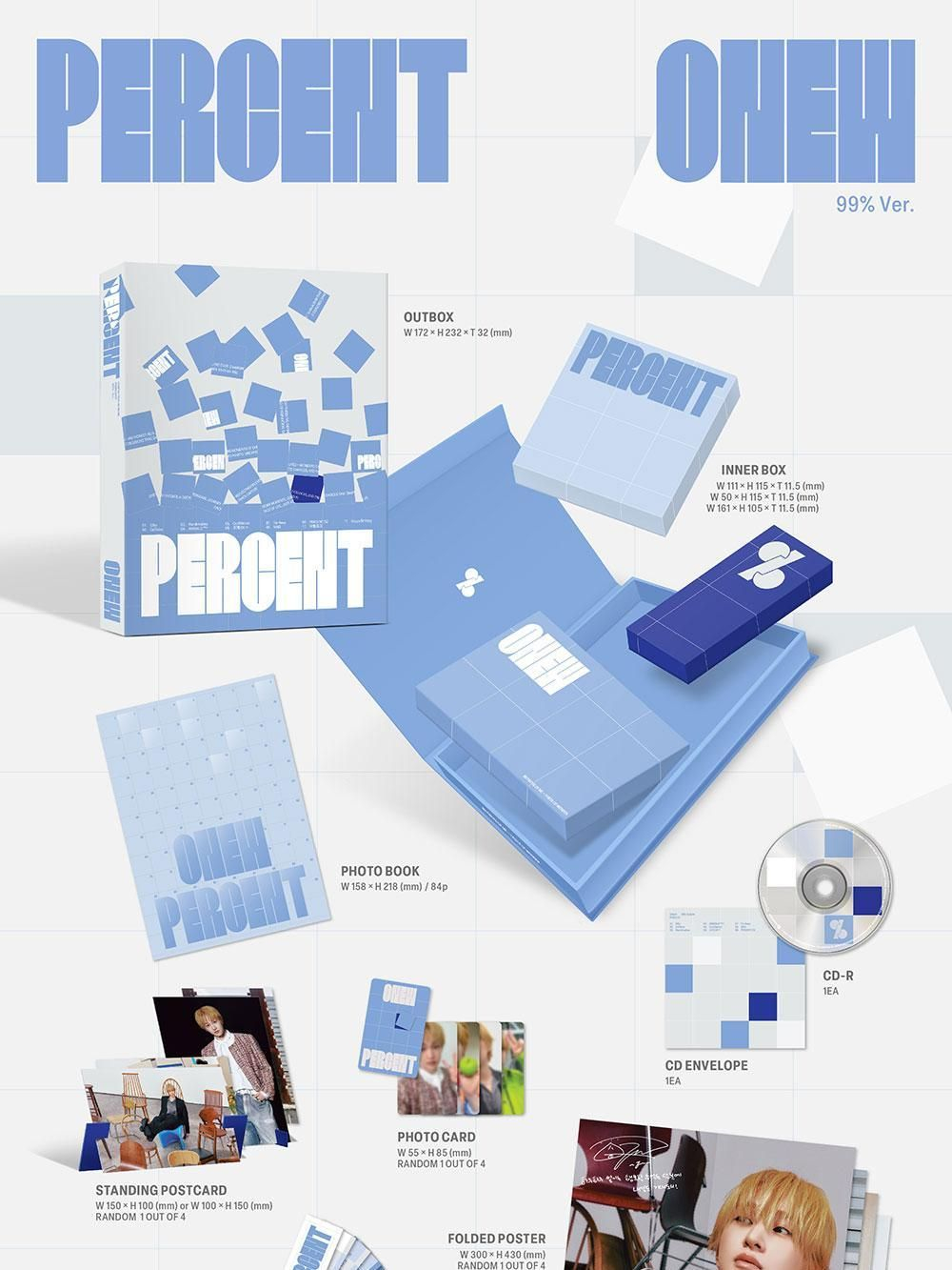 Альбом ONEW - PERCENT 2nd Album PHOTOBOOK RANDOM Version