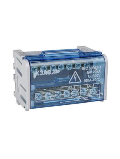 Шина "N" нулевая на DIN-рейку в корпусе 2х7 групп КЭАЗ 143228