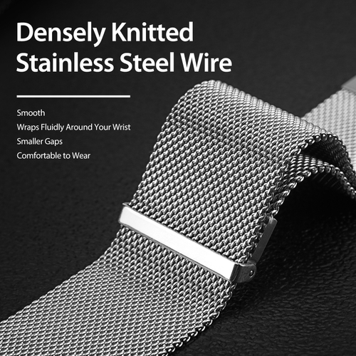 Ремешок из нержавеющей стали серебристого цвета от Dux Ducis для смарт часов Samsung Watch Ultra 47MM, серия Milanese Series (миланская петля)