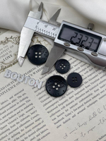 Пуговицы ЛВ. на прокол металлические черные с лого