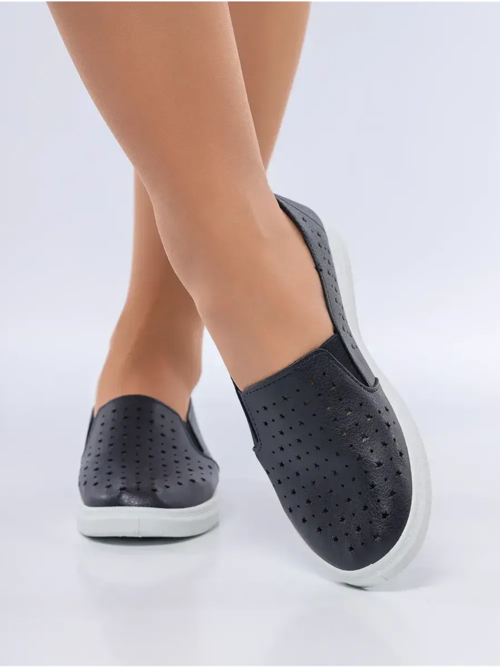 Мокасины летние с перфорацией