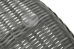 "Эспрессо" плетеный круглый стол, диаметр 118 см, цвет графит