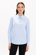 23355 Блузка женская (голубой полоска)