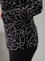 Блузка БЛ-22/черный-веточки