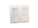 Шкаф верхний с 2-мя остекленными дверцами Валерия-М