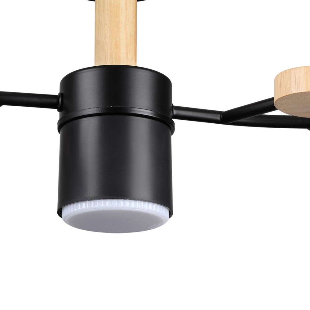 8194/5C COMFI LN26 335 черный, металл/дерево/пластик Потолочный светильник LED GX53 5*9W 220V CRYPTO