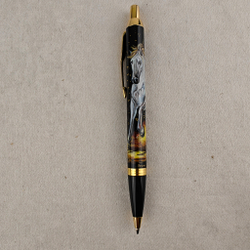 Ручка шариковая "Белая лошадь" с ручной росписью в коробке