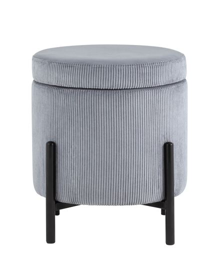 Пуф Дали с ящиком велюр серый