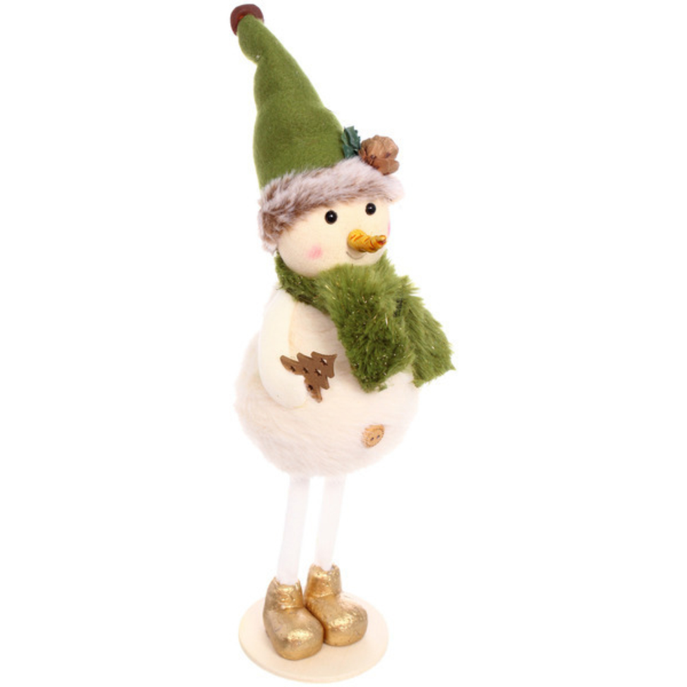 Фигурка «Снеговичок в наряде» 27 см (в ассортименте), Зеленый