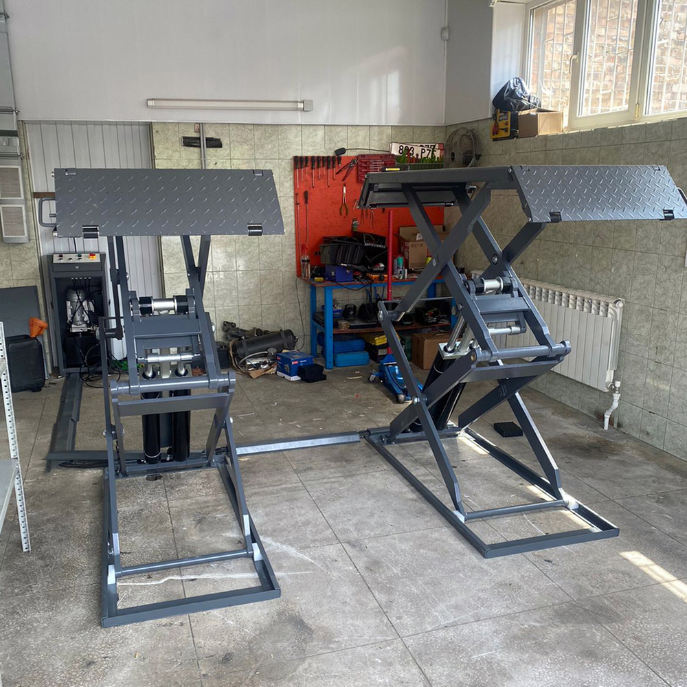 WDK-505X Подъемник ножничный слесарный 3,5 тонны, 380В