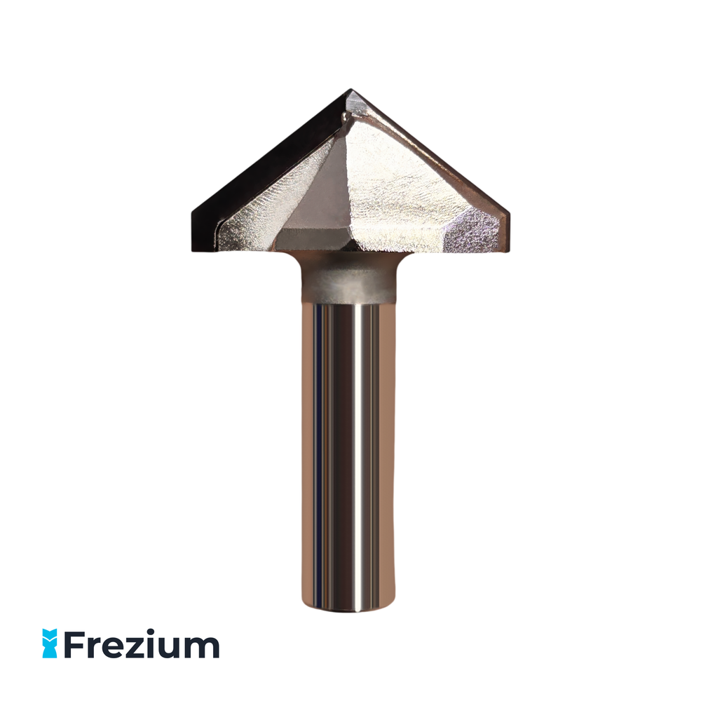 Галтельная V-образная фреза алмазная по дереву 40x12x20 105 градусов PCD