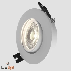 Светильник точечный встраиваемый LuxoLight Plast LUX0103700 потолочный круглый белый GU10