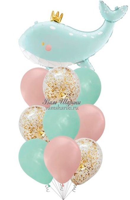 Букет шаров "Голубой китёнок"