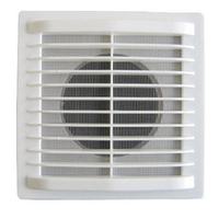 Решётка вентиляционная разъёмная 175х175 мм с москитной сеткой с фланцем 125 мм