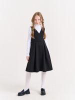 Сарафан приталенный "Черный" 7+