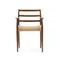 Analy Стул из массива дуба с отделкой под орех и сиденьем из веревки