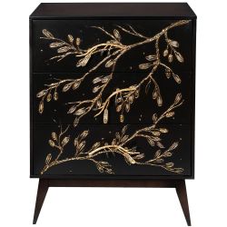 Ручка мебельная скоба Oliva Branch (Олива Бранч) левая Амбер