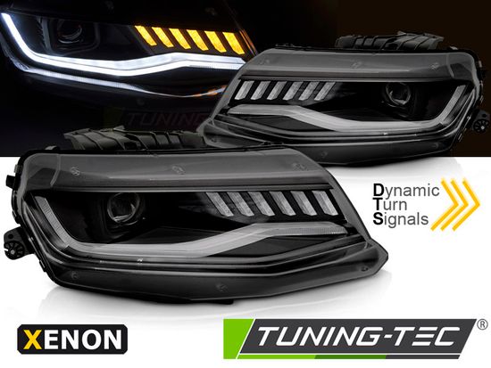 Фары передние для CHEVROLET CAMARO 16-18 HID SEQ BLACK