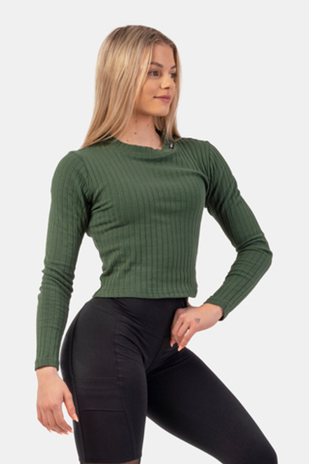 Лонгслив ORGANIC COTTON RIBBED LONG SLEEVE TOP 415
Зеленый