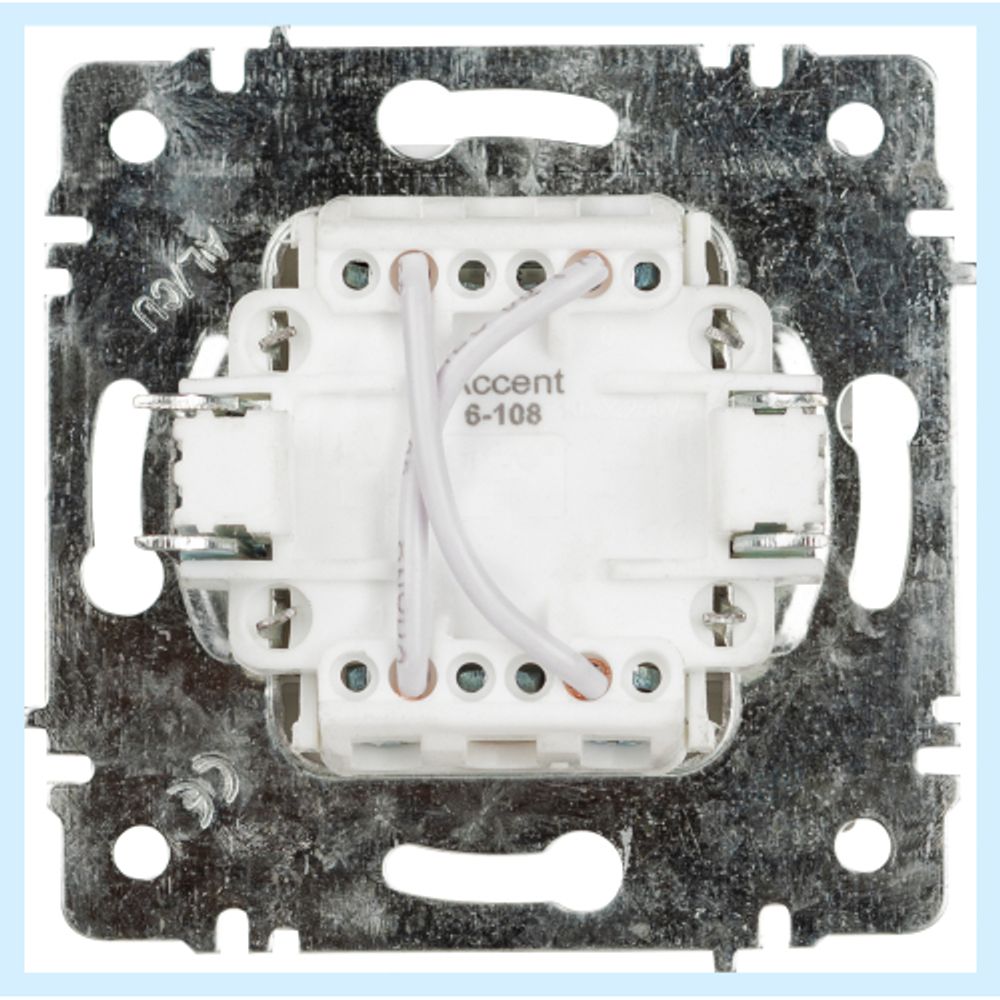 Переключатель Intro Accent 6-108-01 перекрёстный, 10А-250В, IP20, СУ, AL/CU, белый | Intro