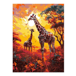 Картина по номерам 30*40см "Вечер в саванне" (на подрам.) (Lori)