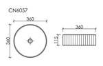 Рукомойник Ceramica Nova Element 36, см CN6057MDH темный антрацит матовый