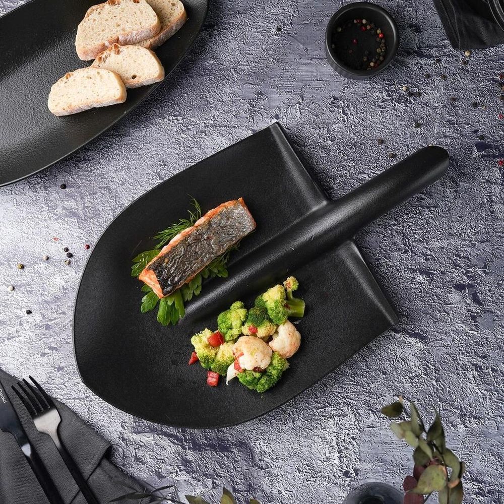 Блюдо "Лопата" 40*23*3,5 см черное Black Raw Stellar P.L. Proff Cuisine [1]