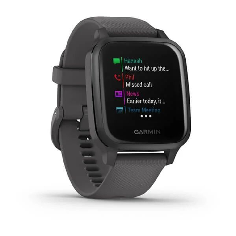 Смарт- часы Garmin Venu Sq серый с алюминиевым безелем и с силиконовым ремешком,  10-02427-10