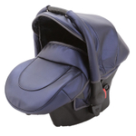 Детская универсальная коляска Adamex BIBIONE Deluxe SM-9 (3в1) Тёмно-синяя перламутровая эко-кожа