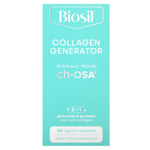 BioSil, Collagen Generator, средство для стимулирования производства коллагена, 60 капсул с жидкостью