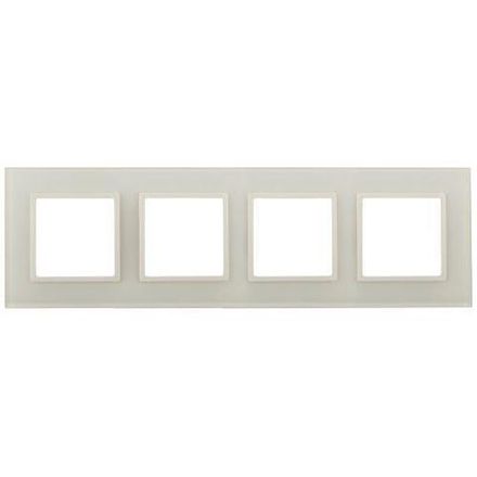 Рамка 4-м Elegance 14-5104-02 стекло слон. кость Эра Б0059173