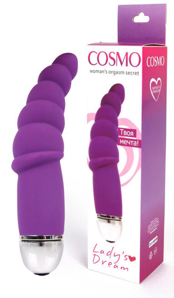 Вибратор переменного диаметра Cosmo Lady&#39;s Dream (20 режимов, 4,5 см ) (Цвет: фиолетовый)