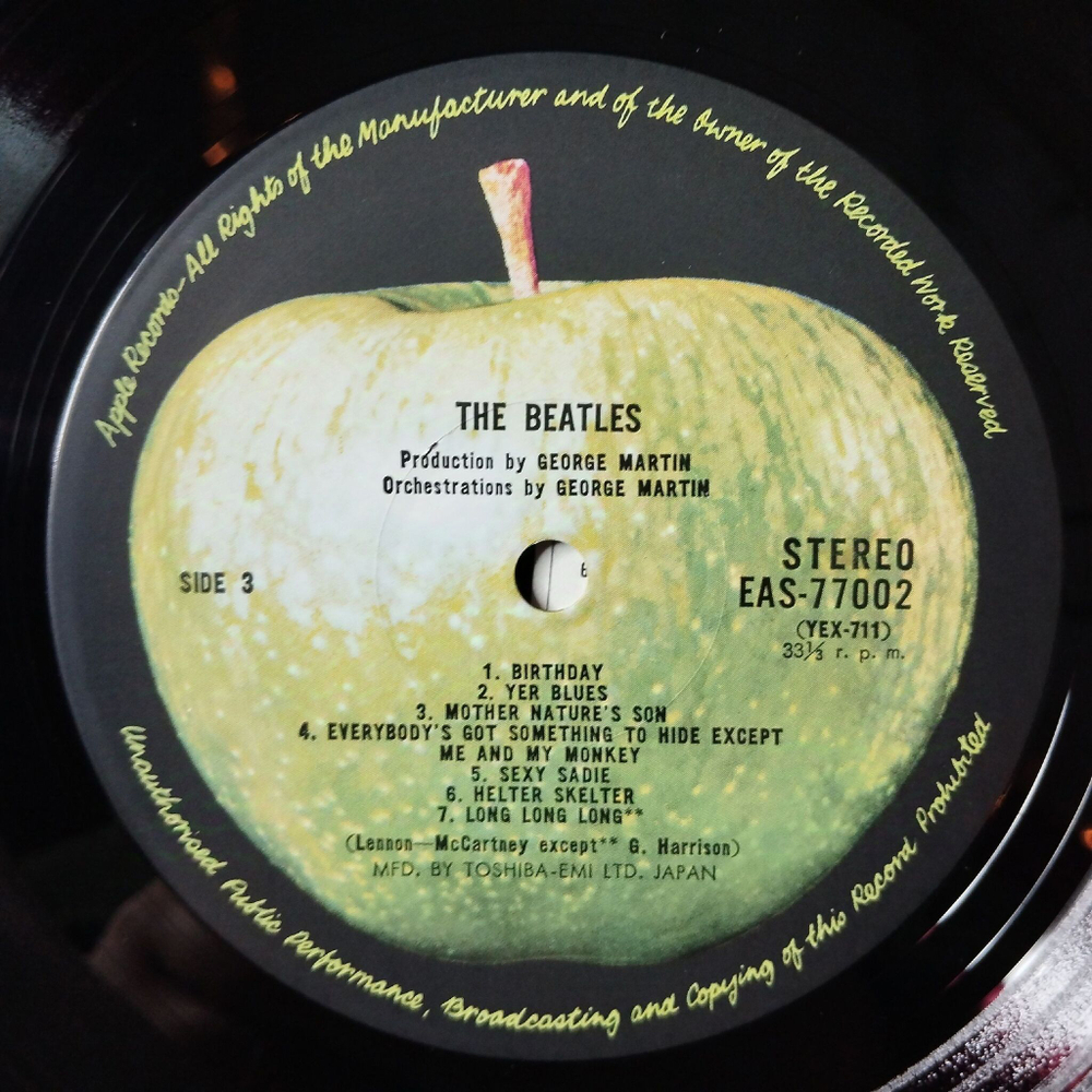 Винтажная виниловая пластинка LP The Beatles Whitre Album (Japan 1976) (No Obi) Blackbird