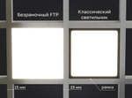 Светильник LED FTP Грильято Домино х3 75х75 (60х60) 20Вт 4000К IP20 1980лм с равномерной подсветкой DIOLUM