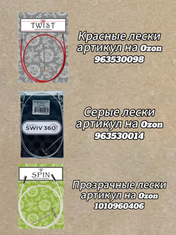 Спицы съемные Forte, 5.5мм/13см, Chiaogoo, карбоновые, стандартной длины (4505-9)