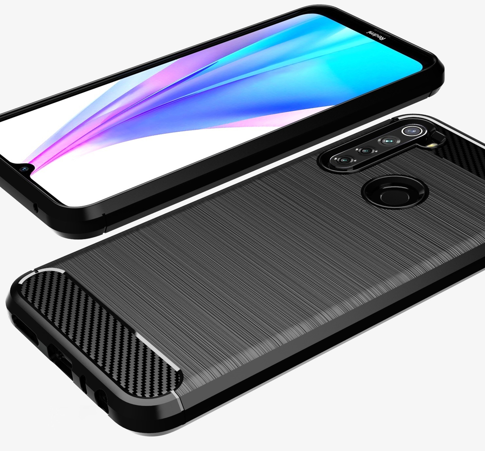 Чехол для Xiaomi Redmi Note 8T цвет Black (черный), серия Carbon от Caseport